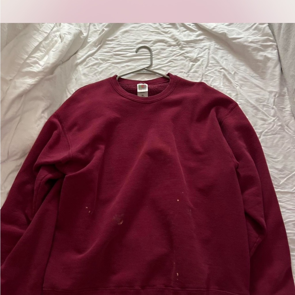 Fruit of the Loom Men's Maroon Long Sleeve Tee